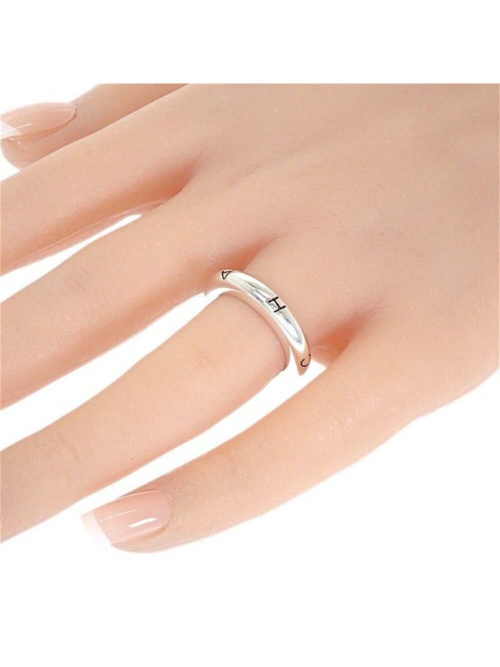 Chanel Logo Ring Wit 925 Sterling Silver - Picture 10 of 12